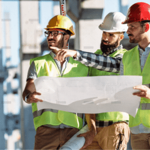 portrait-of-construction-engineers-working-on-J9KU7NC